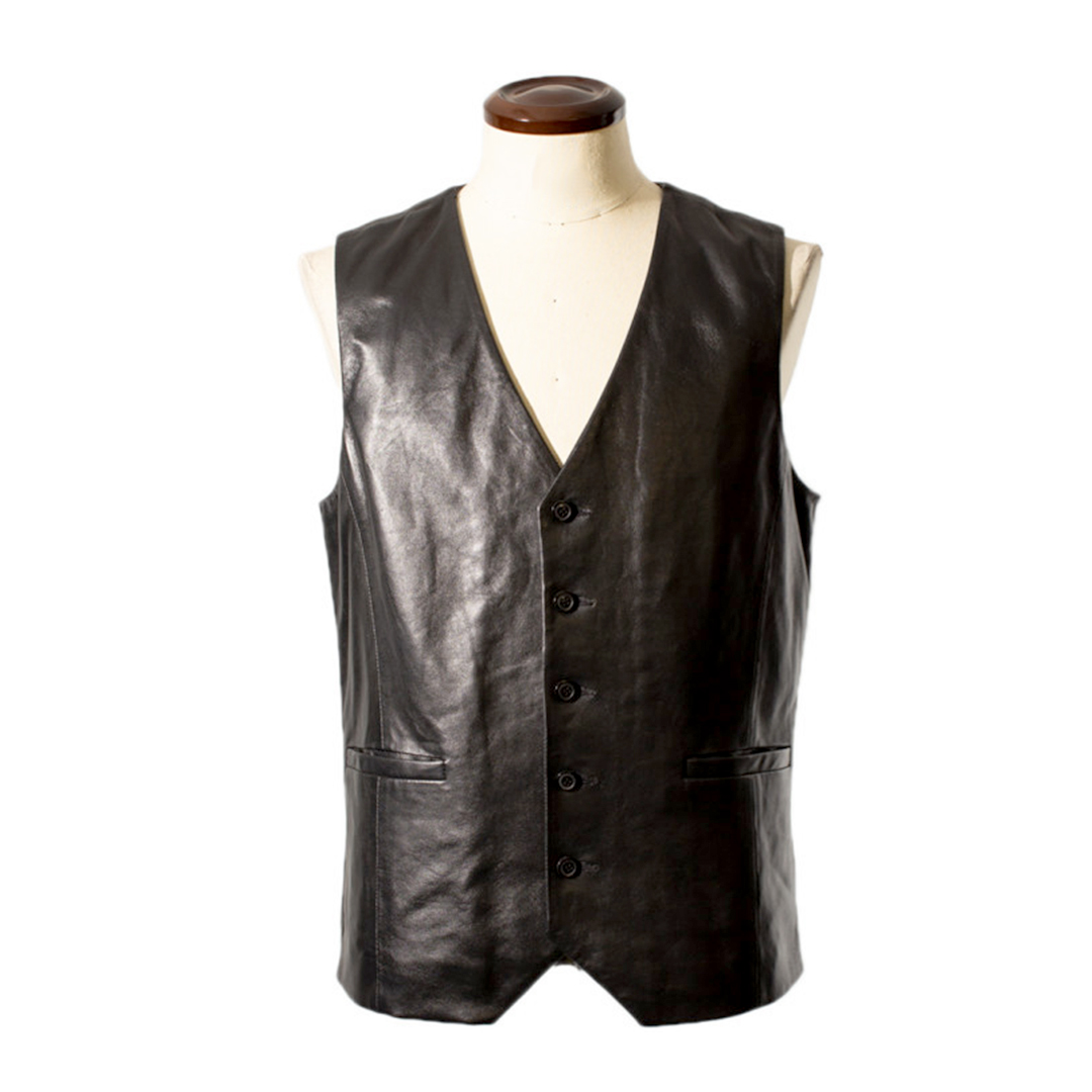 Mughal Stitch Leather Vest - mughalstitchindustries.com